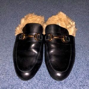 Steve Madden furry loafers